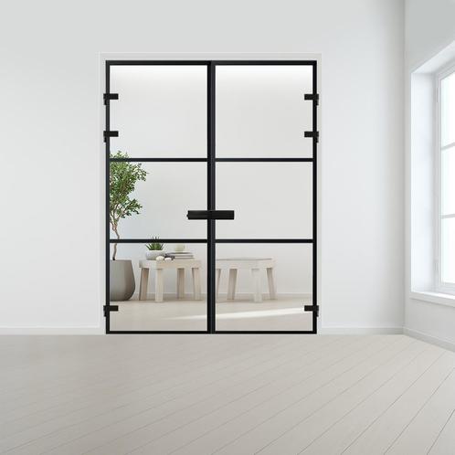 Steel look dubbele deur XL voor opdek kozijn, Doe-het-zelf en Bouw, Deuren en Vliegenramen, Nieuw, Verzenden