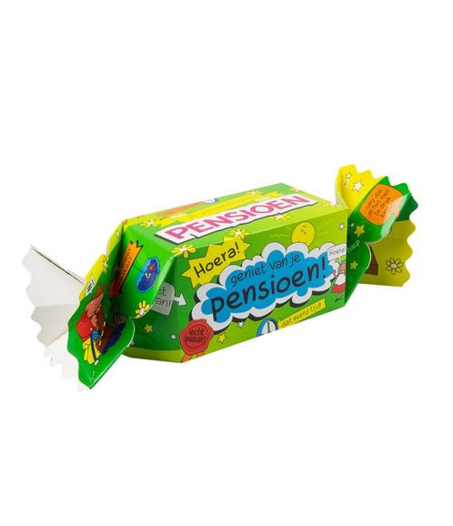 Geschenkdoosje Pensioen 26cm, Hobby en Vrije tijd, Feestartikelen, Nieuw, Verzenden