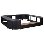 vidaXL Spa-ombouw vierkant 268x268x55 cm poly rattan zwart, Tuin en Terras, Verzenden, Nieuw
