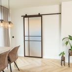 Stalen Schuifdeur 6 Vlaks Brons Mat glas Luxe design *, Doe-het-zelf en Bouw, 75 tot 150 cm, Nieuw, 150 tot 225 cm, Metaal