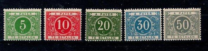 België 1916/1916 - COB Taxe 12-16 xx zeer zeldzaam, prijs, Postzegels en Munten, Postzegels | Europa | België