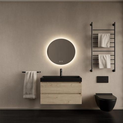 Badkamermeubelset Gliss Design Milan Met Lako Mat Zwarte, Doe-het-zelf en Bouw, Sanitair, Bad, Nieuw, Ophalen of Verzenden