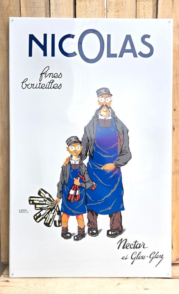 Nicolas Nectar et Glou-Glou emaille bord, Verzamelen, Merken en Reclamevoorwerpen, Verzenden