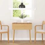 vidaXL Eettafel massief hout naturel rubber, Huis en Inrichting, Verzenden, Nieuw