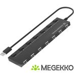 Conceptronic HUBBIES08B interface hub USB 2.0 480 Mbit/s, Informatique & Logiciels, Verzenden
