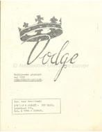 1955 DODGE KINGSWAY BROCHURE NEDERLANDS, Nieuw