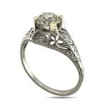 Ring Exclusieve gesculpteerde platinum 1,03 ct diamanten