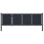 vidaXL Poort 350x100 cm staal antraciet, Tuin en Terras, Verzenden, Nieuw