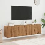vidaXL Tv-meubels 2 st wandgemonteerd 80x30x41cm artisanaal, Verzenden, Nieuw