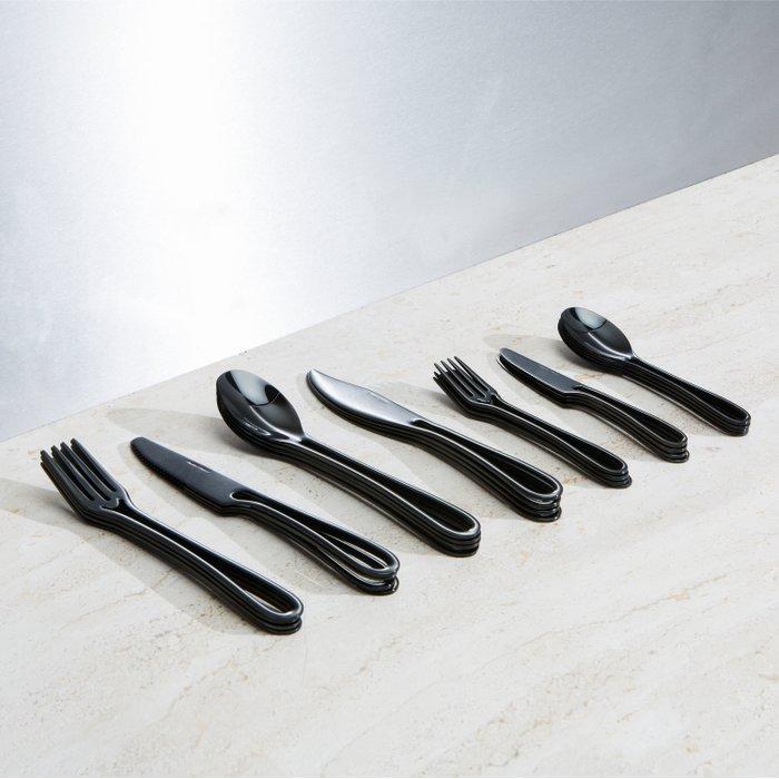 Maarten Baptist - Bestekset (42) - Zwart OUTLINE bestek -, Antiek en Kunst, Kunst | Designobjecten