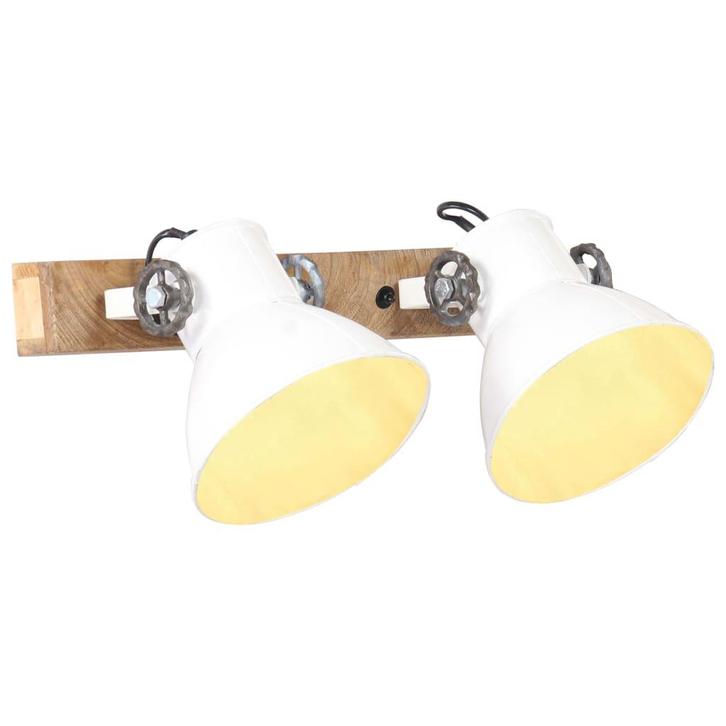 vidaXL Wandlamp industrieel E27 45x25 cm wit, Huis en Inrichting, Lampen | Overige, Nieuw, Verzenden