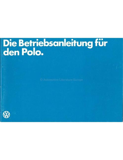 1982 VOLKSWAGEN POLO INSTRUCTIEBOEKJE DUITS, Auto diversen, Handleidingen en Instructieboekjes