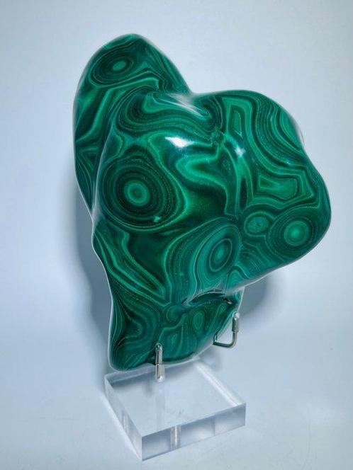 Malachiet Freeform – een gepolijst object met verbluffende, Antiek en Kunst, Antiek | Overige Antiek