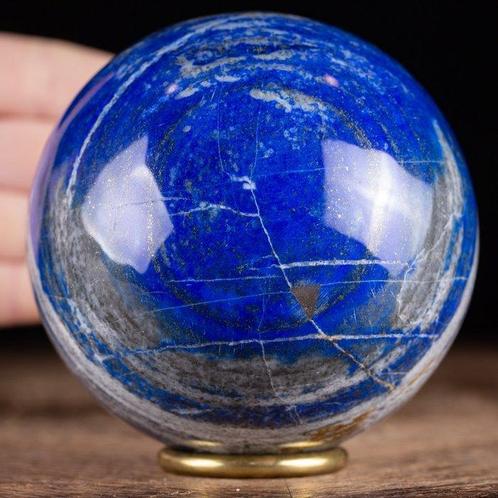 Lapis Lazuli Bol - Extra kwaliteit - koningsblauw - Hoogte:, Verzamelen, Mineralen en Fossielen