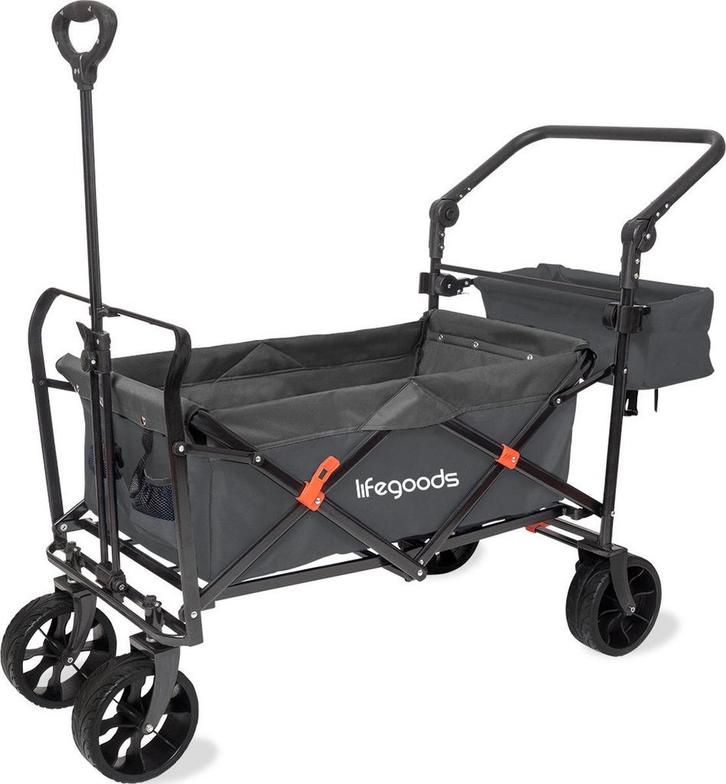 2dekans | LifeGoods Bolderkar - Opvouwbaar - Tot 120KG - 90L, Doe-het-zelf en Bouw, Transportwagens, Ophalen of Verzenden