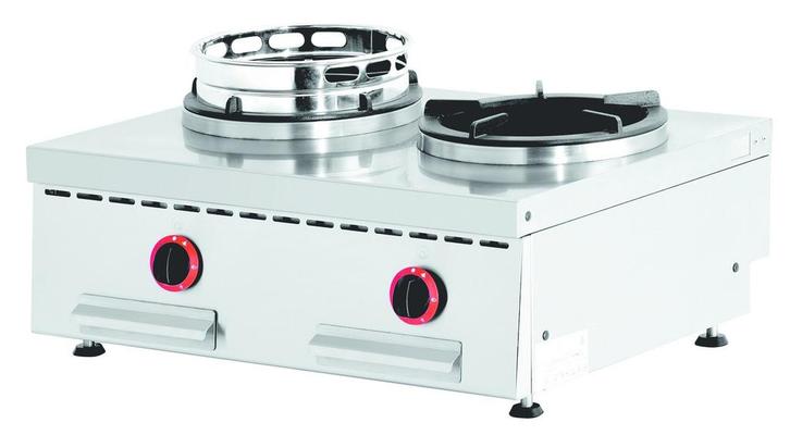 Wok | Gasvuur | Tafelmodel | 2 Vuren | 2x 13kW |, Zakelijke goederen, Horeca | Keukenapparatuur, Nieuw in verpakking, Verzenden
