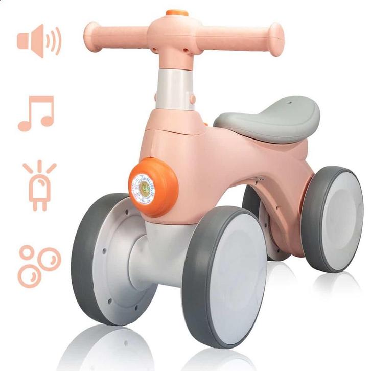 Velaryon Loopfiets 1 jaar Roze - Driewieler - Met Toeter,, Kinderen en Baby's, Speelgoed | Overig, Nieuw, Verzenden