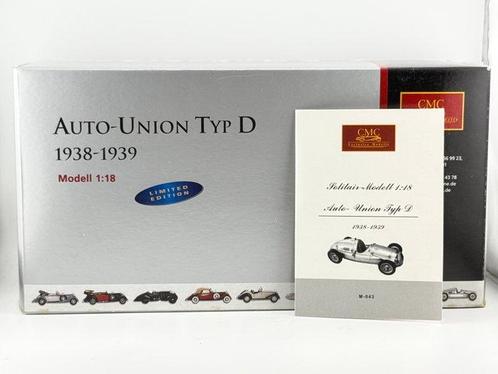CMC 1:18 - Model raceauto - Auto Union Typ D 1938-1939, Hobby en Vrije tijd, Modelauto's | 1:5 tot 1:12