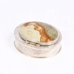 Zalfdoosje - Doos - .925 zilver, Onyx, Antiek en Kunst, Antiek | Zilver en Goud