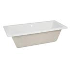 BWS Inbouw Ligbad | DUO | Saturnus | 180x80x49cm | Acryl Wit, Doe-het-zelf en Bouw, Sanitair, Ophalen of Verzenden, Nieuw, Bad
