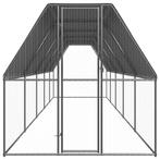 Buitenhok voor kippen 2x10x2 m gegalvaniseerd staal, Dieren en Toebehoren, Knaagdieren en Konijnen | Hokken en Kooien, Nieuw, Verzenden