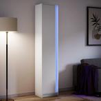 vidaXL Hoge kast met LED 41,5x32,5x200 cm bewerkt hout wit, Huis en Inrichting, Kasten | Dressoirs, Verzenden, Nieuw