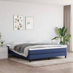vidaXL Boxspring bed stof blauw 180x200 cm, Verzenden