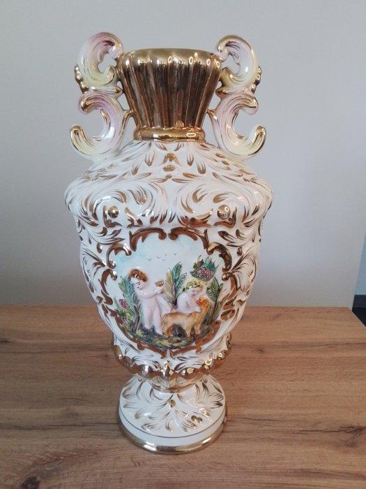 Altaarvat - Porselein, Goud - 1940-1950 - Vaso Capodimonte, Antiek en Kunst, Antiek | Glaswerk en Kristal