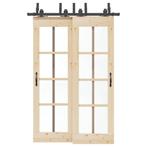vidaXL Doos met onderdelen voor schuifdeur 152,5 cm staal, Doe-het-zelf en Bouw, Hang- en Sluitwerk, Verzenden, Nieuw