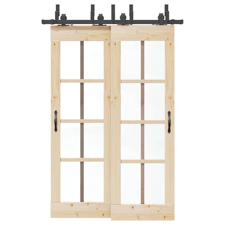 vidaXL Doos met onderdelen voor schuifdeur 152,5 cm staal, Doe-het-zelf en Bouw, Hang- en Sluitwerk, Nieuw, Verzenden