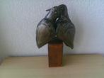 Beeld, LOVE BIRDS - 41 cm - Metaal, Antiek en Kunst