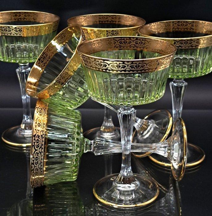 Artemisia - Champagne fluitje (6) - Kristal, oro 24kt, Antiek en Kunst, Antiek | Glaswerk en Kristal