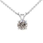 Collier avec pendentif - 14 carats Or blanc -  0.58ct. tw.