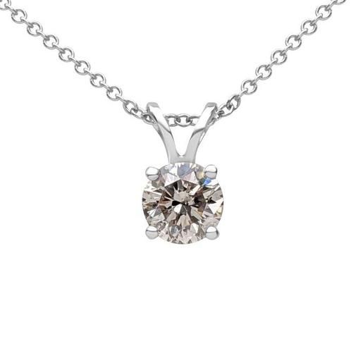 Collier avec pendentif - 14 carats Or blanc -  0.58ct. tw., Bijoux, Sacs & Beauté, Bijoux anciens