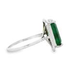 Zonder Minimumprijs - Ring Platina - 6.47ct. tw. Smaragd -, Nieuw