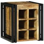 vidaXL Wijnrek 34,5 x 35 x 39 cm Massief Hout Rauwe Mango, Verzenden, Nieuw