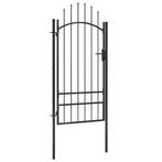 vidaXL Poort 1x2,5 m staal zwart, Tuin en Terras, Verzenden, Nieuw