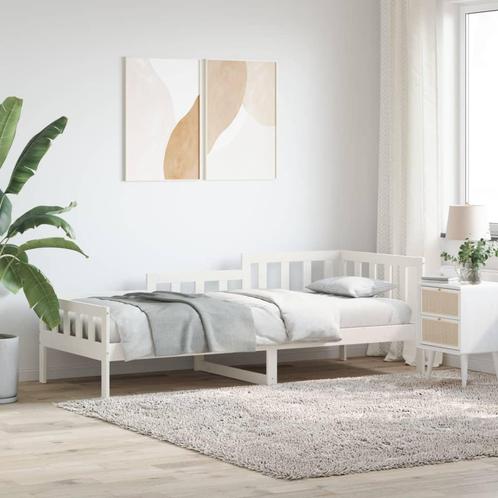 vidaXL Slaapbank 80x200 cm massief grenenhout wit, Maison & Meubles, Chambre à coucher | Lits, Envoi