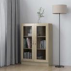 vidaXL Vitrinekast 82,5x30,5x115 cm bewerkt hout sonoma, Huis en Inrichting, Kasten | Boekenkasten, Verzenden, Nieuw