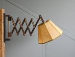 Schaarlamp - Harmonicalamp - Hout, Leder, Antiek en Kunst