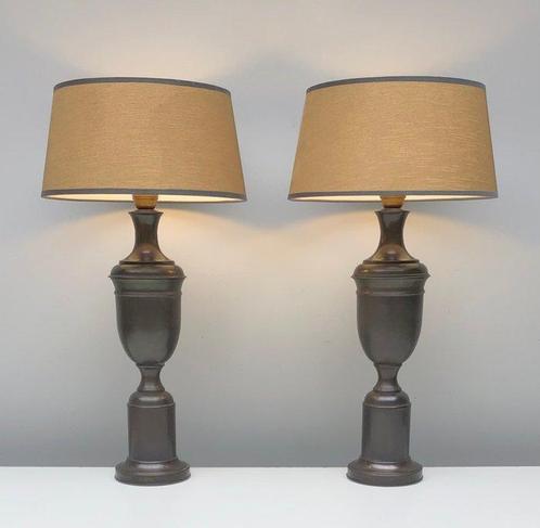 Tafellamp - Messing - Twee schemerlampen, Antiek en Kunst, Curiosa en Brocante