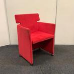Artifort Key verrijdbare design stoel, rode stoffering, Gebruikt, Stof, Eén, Rood