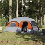 vidaXL Tent 9-persoons waterdicht snelontgrendeling grijs en, Caravans en Kamperen, Tenten, Verzenden, Nieuw