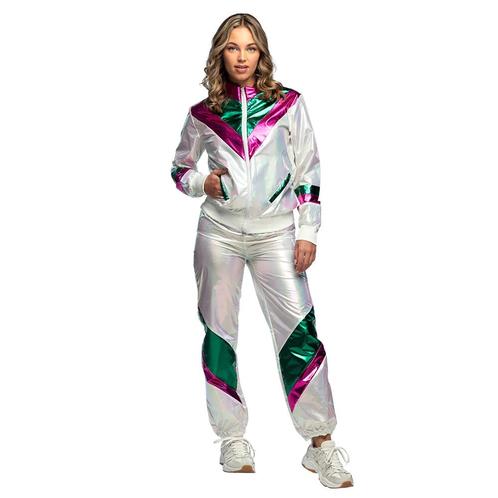 Gekleurde Trainingspak Fout Dames Holografisch, Kleding | Dames, Carnavalskleding en Feestkleding, Nieuw, Verzenden