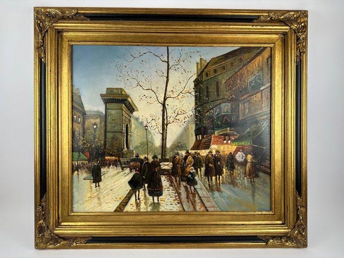 Wanddecoratie - Frankrijk - Een Parijse straattekening, Antiek en Kunst, Curiosa en Brocante