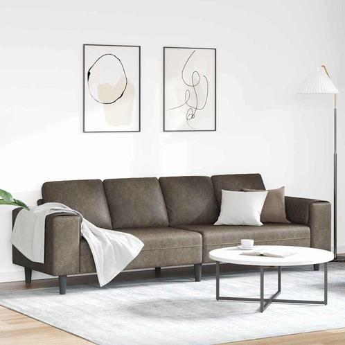 vidaXL Bankstel Donkergrijs Faux suede leer, Huis en Inrichting, Zetels | Zetels, Nieuw, Verzenden