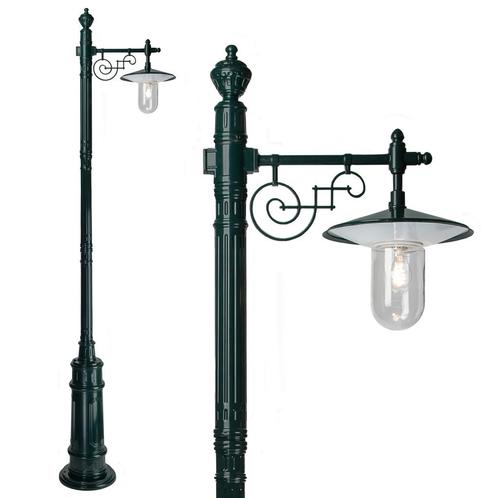 Tuinverlichting klassiek Merano Lantaarnpaal Groen, Tuin en Terras, Buitenverlichting, 50 tot 250 watt, Nieuw, Aluminium, Staande lamp