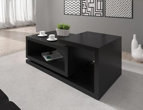 Salontafel Bello - Zwart - 120x60x47 cm - Tafels, Huis en Inrichting, Tafels | Salontafels, Nieuw, 50 tot 100 cm, Minder dan 50 cm