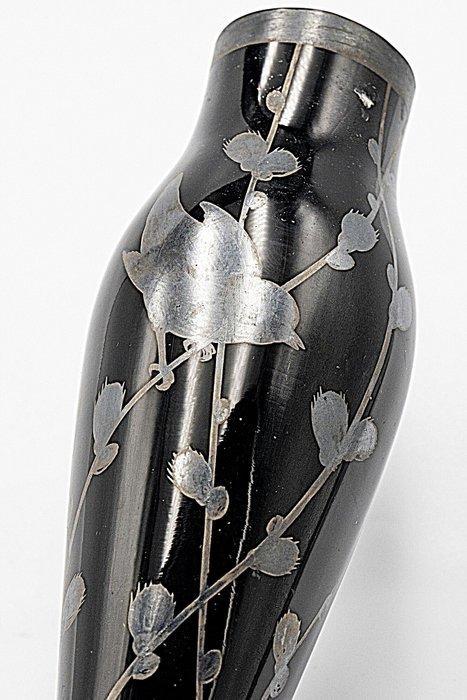 Kralik Art Deco Glass Vase - Hand-painted Silver Decor 1920, Antiek en Kunst, Antiek | Glaswerk en Kristal