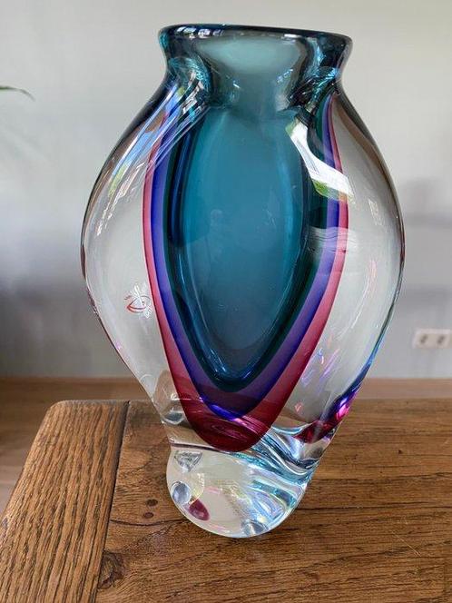 Luigi Onesto - Vaas - Muranoglas, Antiek en Kunst, Antiek | Glaswerk en Kristal